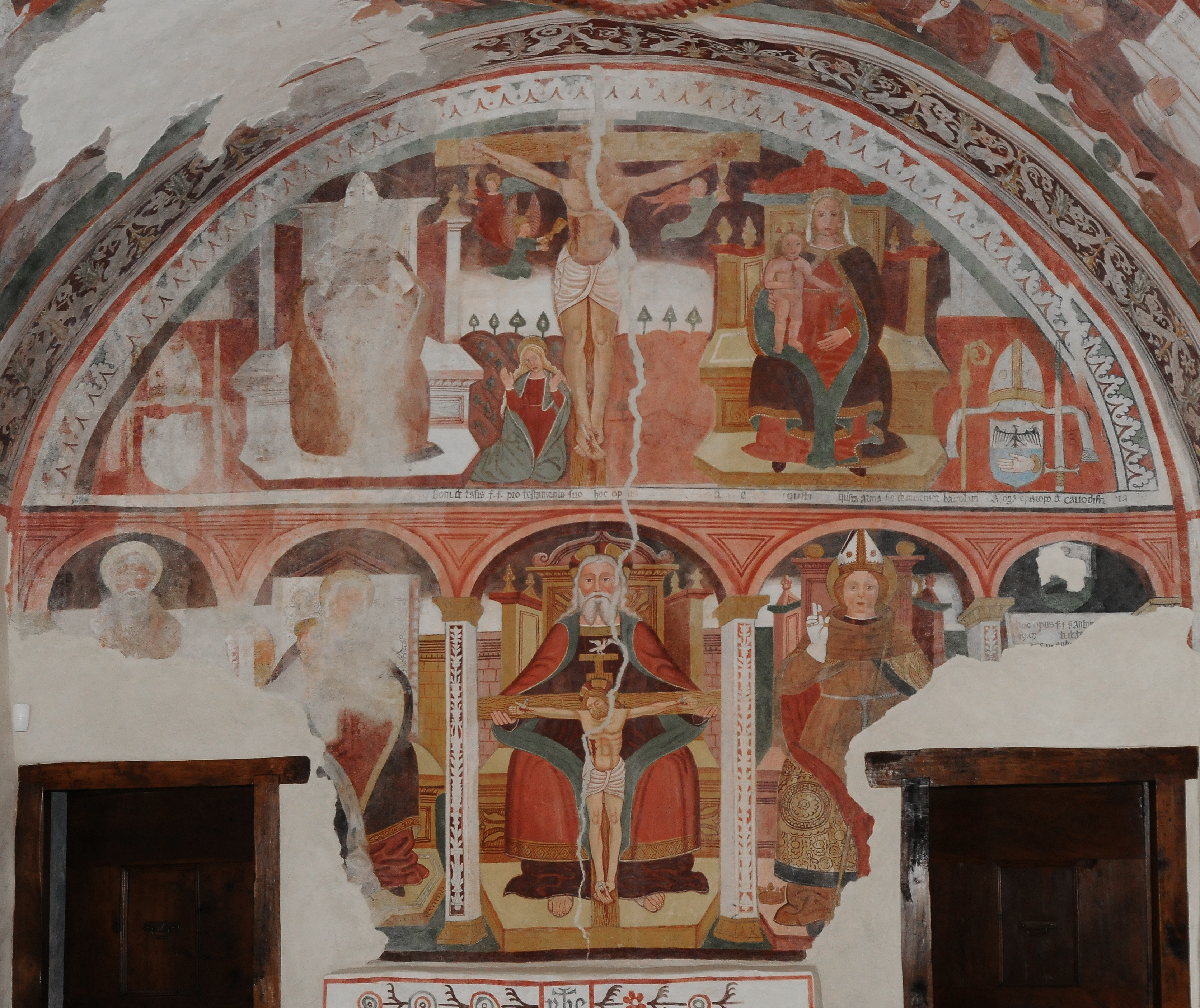 Affreschi parete absidale Chiesa di San Ludovico al Bretto